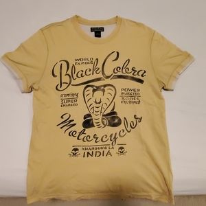 Lucky Brand Black Cobra Motorcycles Vintage Tee